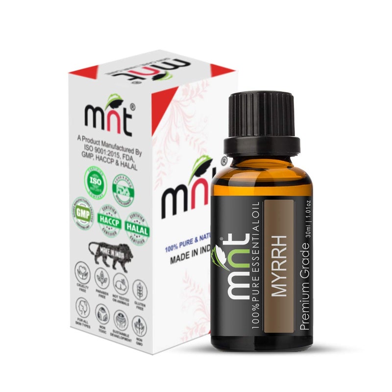 MNT Myrrh Essential Oil 100% Pure Natural & Undiluted Therapeutic Grade & Aromatherapy For Skin Care & Hair Care (30ML) - Image 2