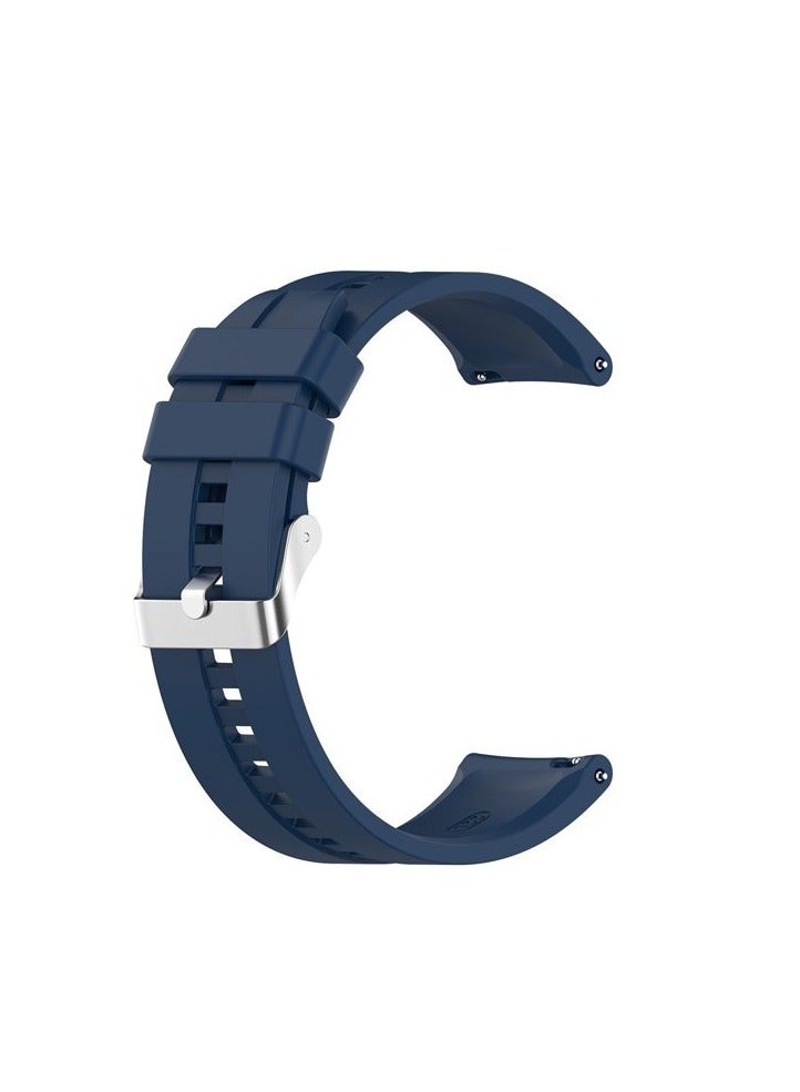حزام ساعة ناعم من السيليكون المطاطي متوافق مع حزام 22 مم لساعة CMF Watch Pro/CMF Watch Pro 2 - (حزام فقط) أزرق - Image 1