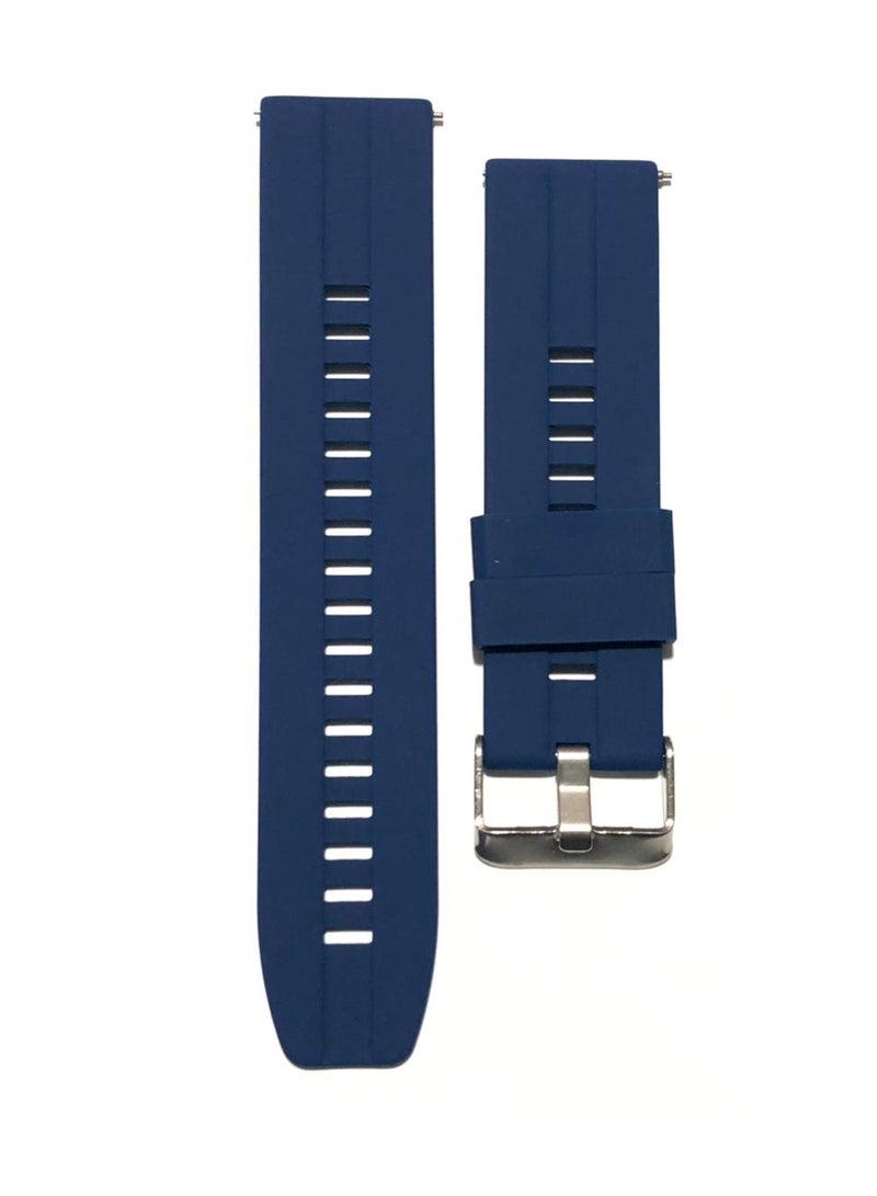 حزام ساعة ناعم من السيليكون المطاطي متوافق مع حزام 22 مم لساعة CMF Watch Pro/CMF Watch Pro 2 - (حزام فقط) أزرق - Image 3