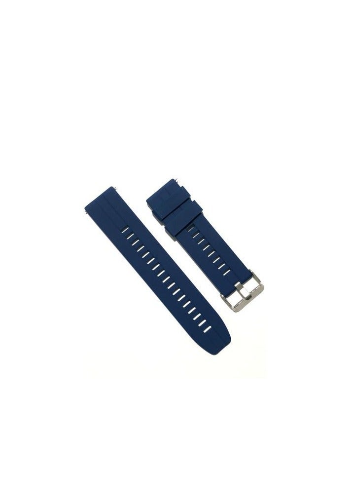 حزام ساعة ناعم من السيليكون المطاطي متوافق مع حزام 22 مم لساعة CMF Watch Pro/CMF Watch Pro 2 - (حزام فقط) أزرق - Image 2