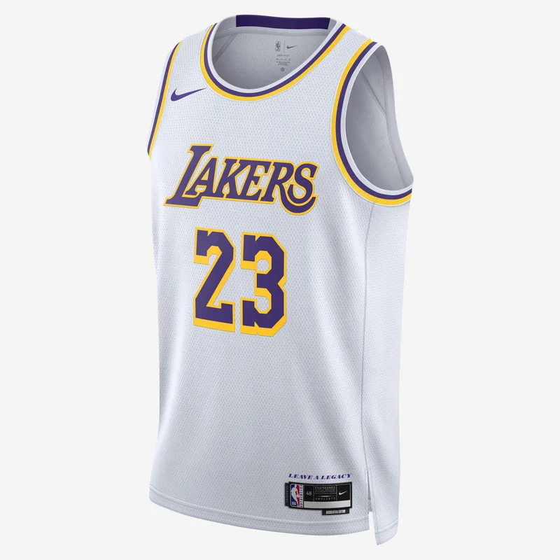 Nike White Men's NBA 22/23 Los Angeles Lakers Association Edition Swingman Basketball Jersey for Men | Best Price UAE