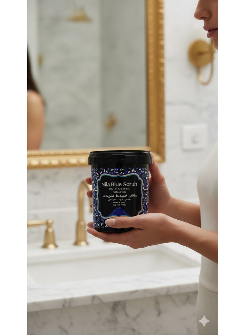 زين للعريس صابون زين أولاريس نيلا بلو 500 جرام – مقشر سكر بزيت الأركان للوجه والجسم - Image 4