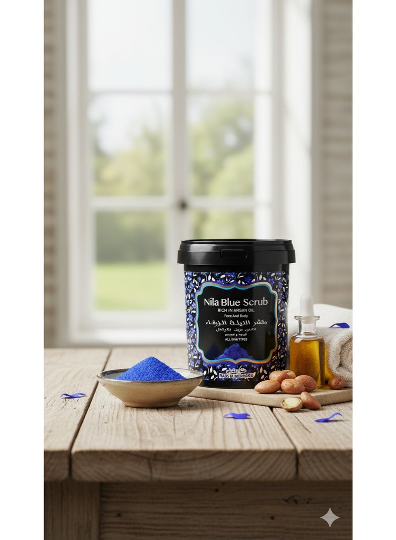 زين للعريس صابون زين أولاريس نيلا بلو 500 جرام – مقشر سكر بزيت الأركان للوجه والجسم - Image 2