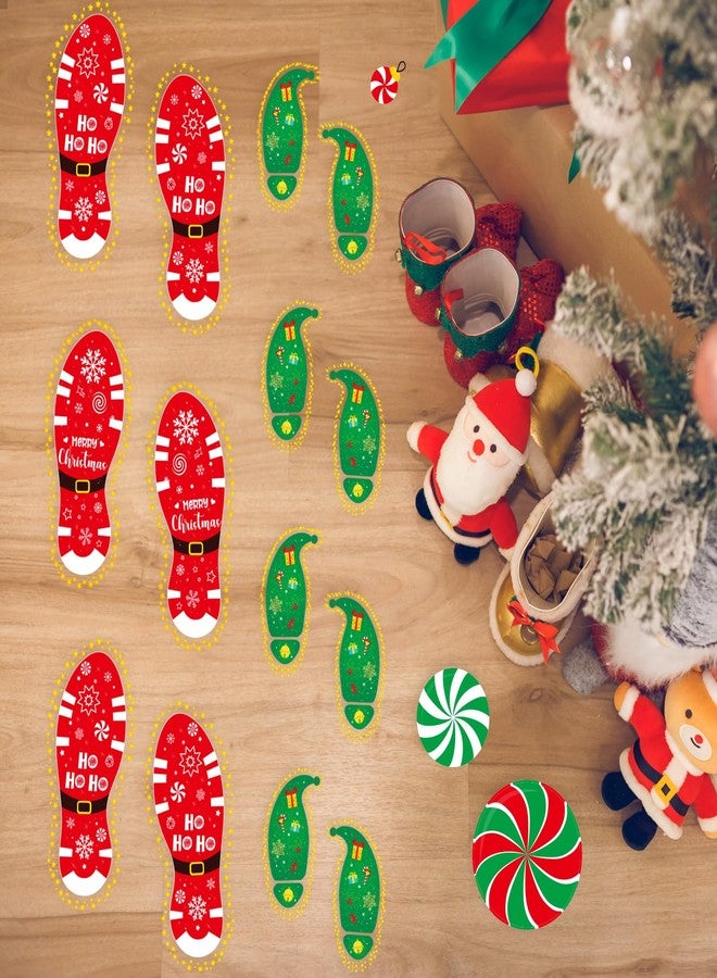 Omlisca Christmas Peppermint Floor Decals Footprints Stickers 264 Pieces - Wall Decal for Candy Land Party Decorations, Xmas Candy Stickers for Classroom, Living Room, Home Office Decor - Image 3