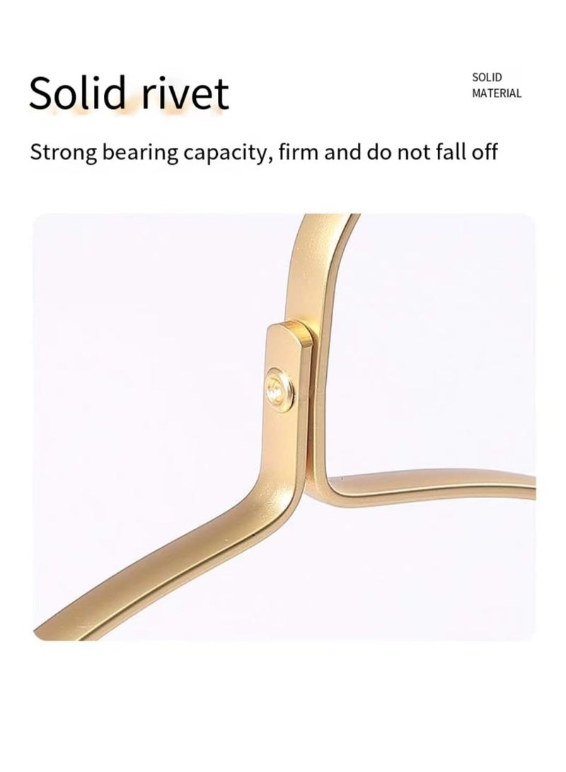 Shirt hangers, 5 solid thickened aluminum alloy dry and wet dual-use hangers, - Image 3