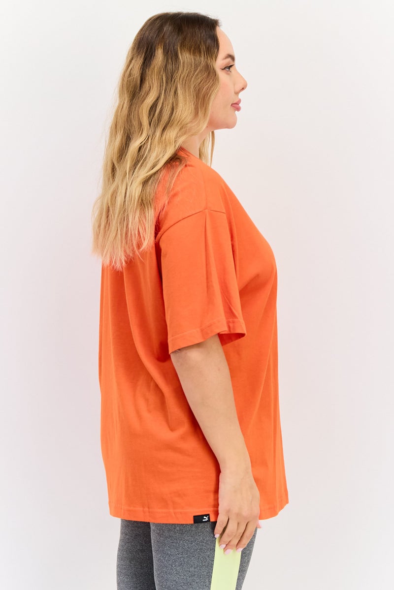 PUMA تي شيرت رياضي نسائي قصير الأكمام في الهواء الطلق، برتقالي - Image 4