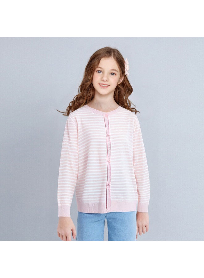 DEESHA Simple Long Sleeve Knit Cardigan】girls' Spring/autumn Outfit Parent-child Matching Cotton Round Neck Top - Image 2