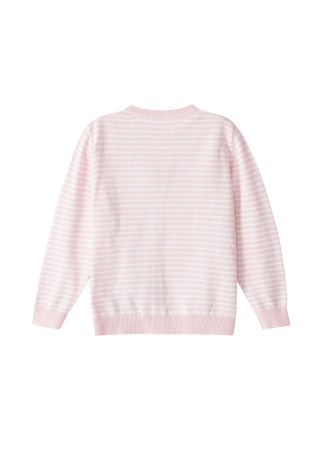 DEESHA Simple Long Sleeve Knit Cardigan】girls' Spring/autumn Outfit Parent-child Matching Cotton Round Neck Top - Image 3