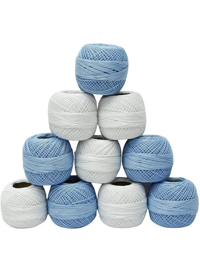 CORIOX Crochet Thread Set Of 10 Ball Crochet Cotton Thread Yarn For Knitting And Craft Making. Size 20 Gram 55 To 60 Mtr Approx (Multicolor 3), 230 Gram - Image 1