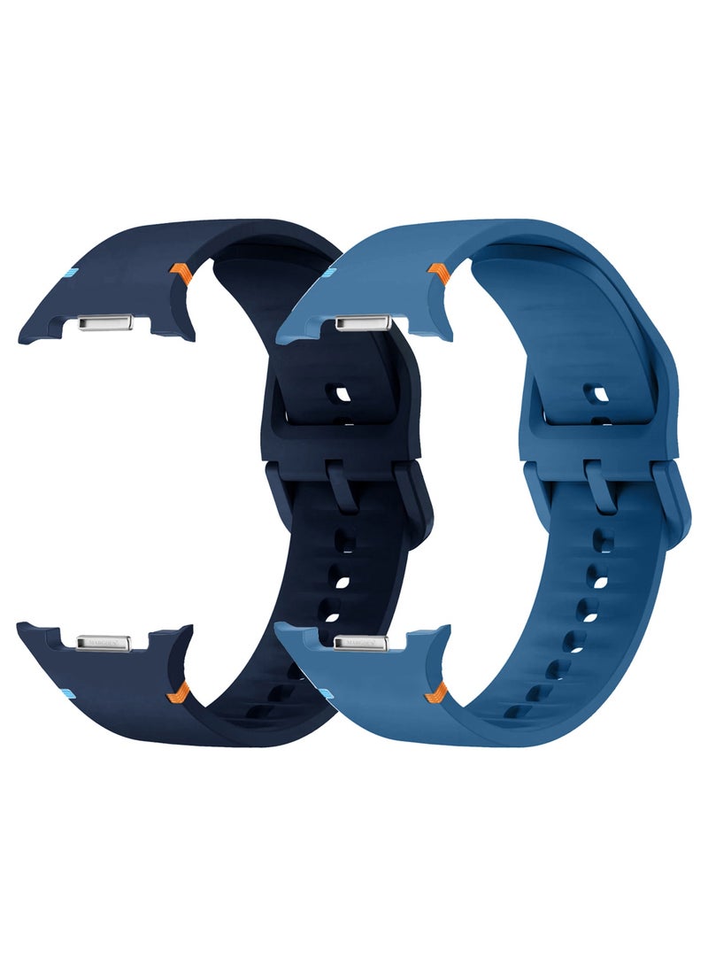 2Packs Sport Band for Galaxy Watch 8 40mm 44mm and Watch 8 Classic 46mm, Silicone Replacement Strap, M/L Size - Image 1