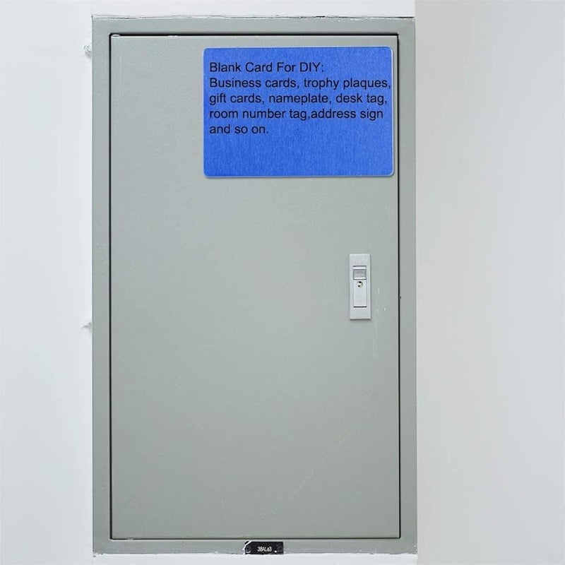 بطاقات عمل فارغة من الألومنيوم المؤكسد الأزرق 80x50x1مم 15 قطعة للنقش بالليزر DIY - Image 3