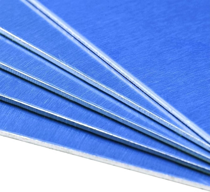 بطاقات عمل فارغة من الألومنيوم المؤكسد الأزرق 80x50x1مم 15 قطعة للنقش بالليزر DIY - Image 1