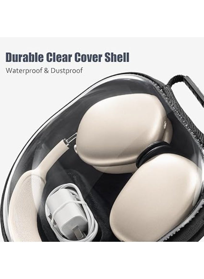 AirPods Max Case, Waterproof Case with Sleep Mode, Dustproof Carrying Bag, Travel Bag for AirPods Max, Black. - Image 3