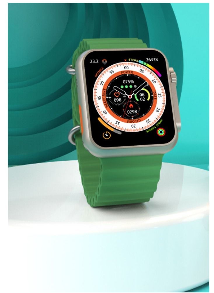 modio - Modio MC77 Smart Watch Ultra Green with Two Set Strap for Men's and Boys - Image 1