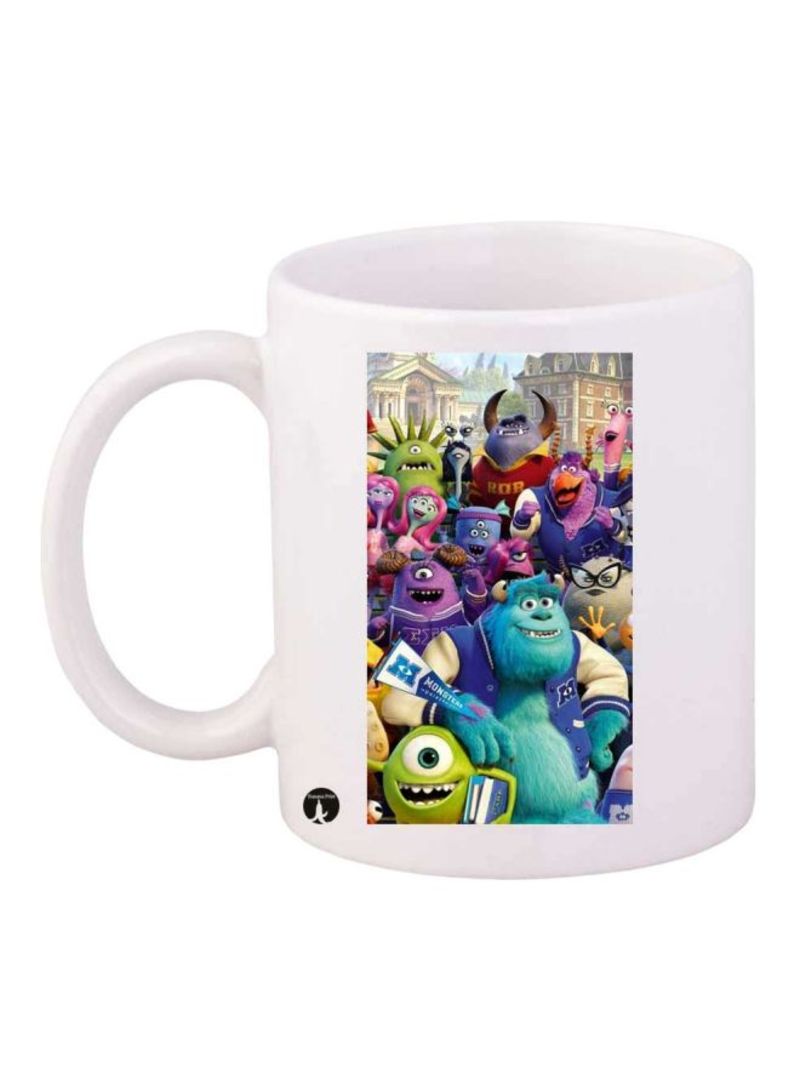 RKN Monsters Inc Printed Mug White/Green/Red Standard Size