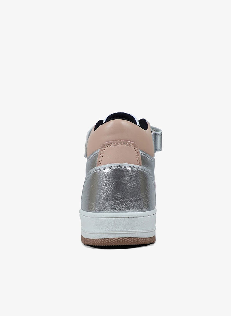 GAP Girls' BOSTON MID II High Top Sneakers with Hook and Loop Closure - GPK5217100050 - Image 2