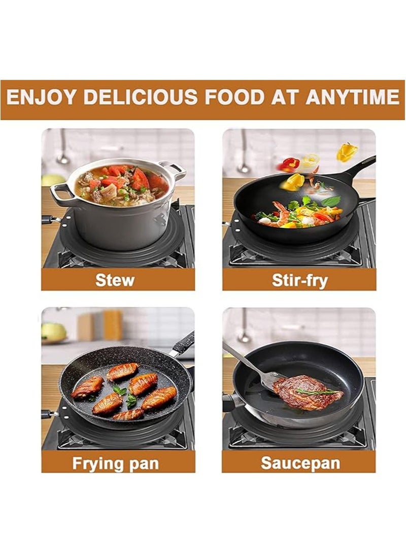 Apustim Diffuser For Gas Stove，Upgraded And Thickened Heat Conduction Plate With Anti Scalding Handle，Protect Pot Accessories，Suitable For Gas Stove，Induction Cooker，Cooking Pot，Stove （Diameter 28cm）  - Image 4