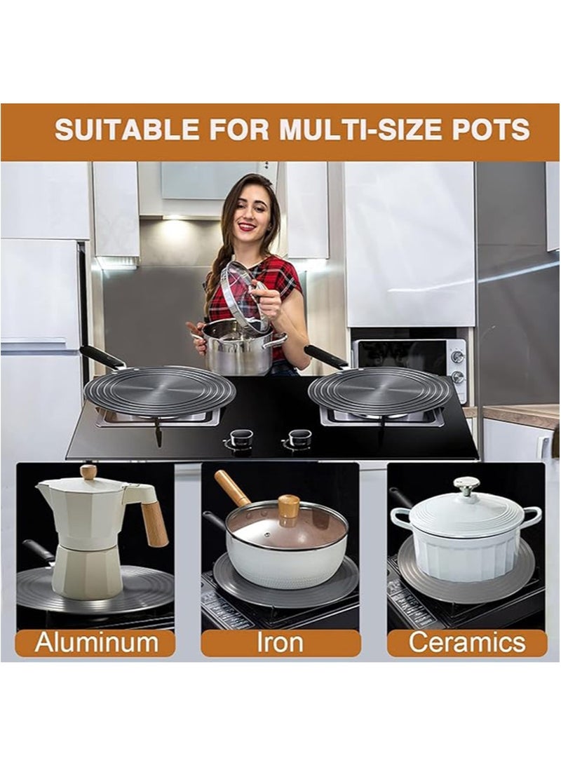 Apustim Diffuser For Gas Stove，Upgraded And Thickened Heat Conduction Plate With Anti Scalding Handle，Protect Pot Accessories，Suitable For Gas Stove，Induction Cooker，Cooking Pot，Stove （Diameter 28cm）  - Image 2