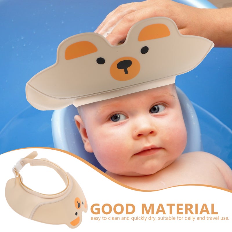 2pcs Adjustable Baby Shower Cap for Kids Hair Washing Shield Hat Cute Cartoon Design Toddler Bath Visor for Eye And Ear - Image 2