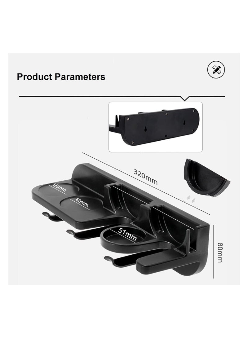 Excefore Coffee Tool Holder, Coffee Portafilter Holder Wall Mount, Space Saving Floating Wall Shelves Coffee Station Organizer, Multipurpose Espresso Tools Holder for Bar/Home/Office (51mm) - Image 2