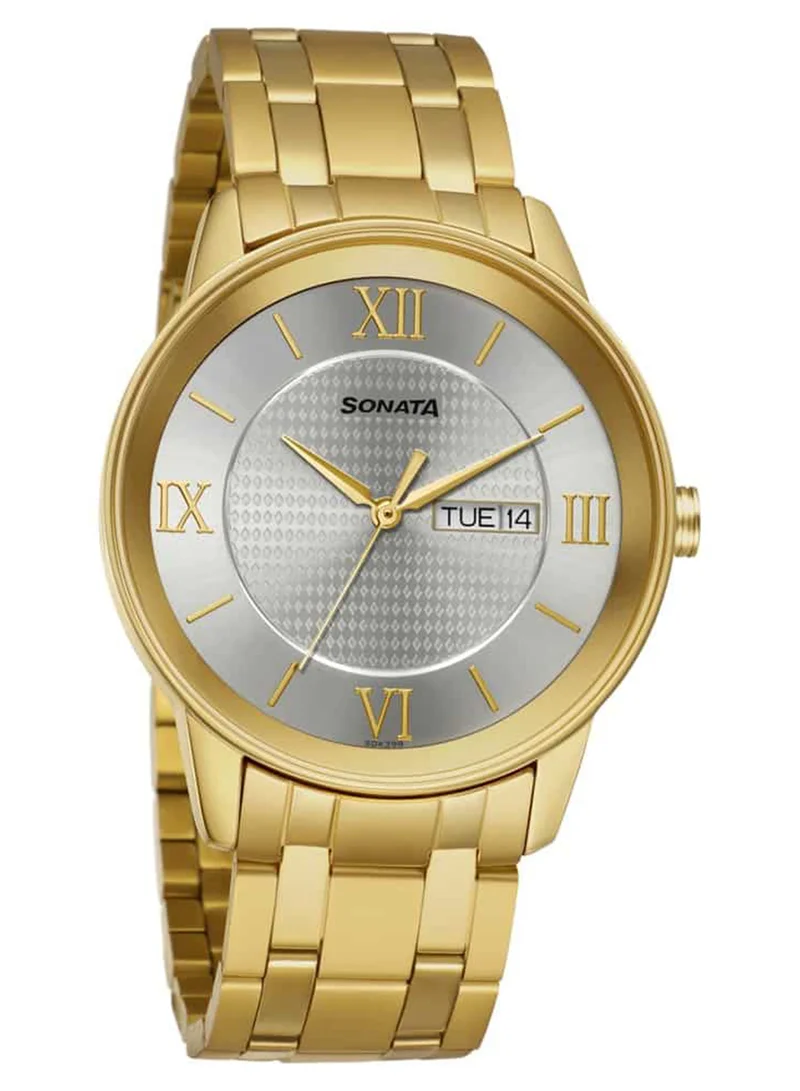 Men's Analog Round Shape Stainless Steel Wrist Watch 7133YM01 - 47 Mm