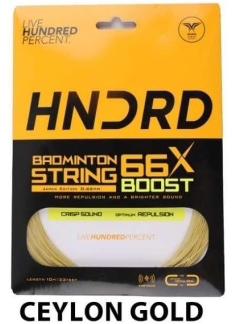 66X-Boost Badminton String, Ceylon Gold