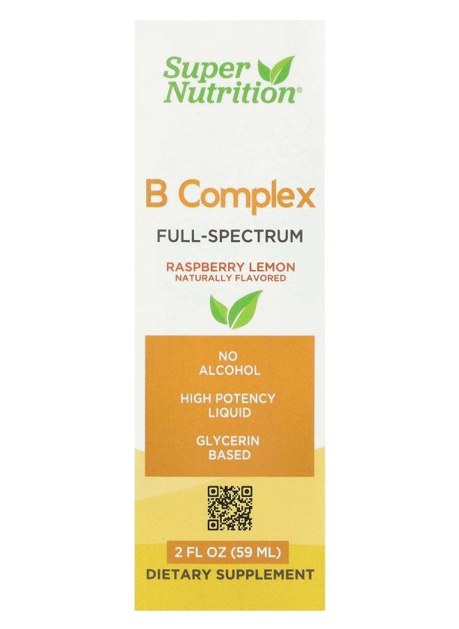 Super Nutrition - B Complex Full Spectrum Raspberry Lemon 2 fl oz (59 ml) - Image 1
