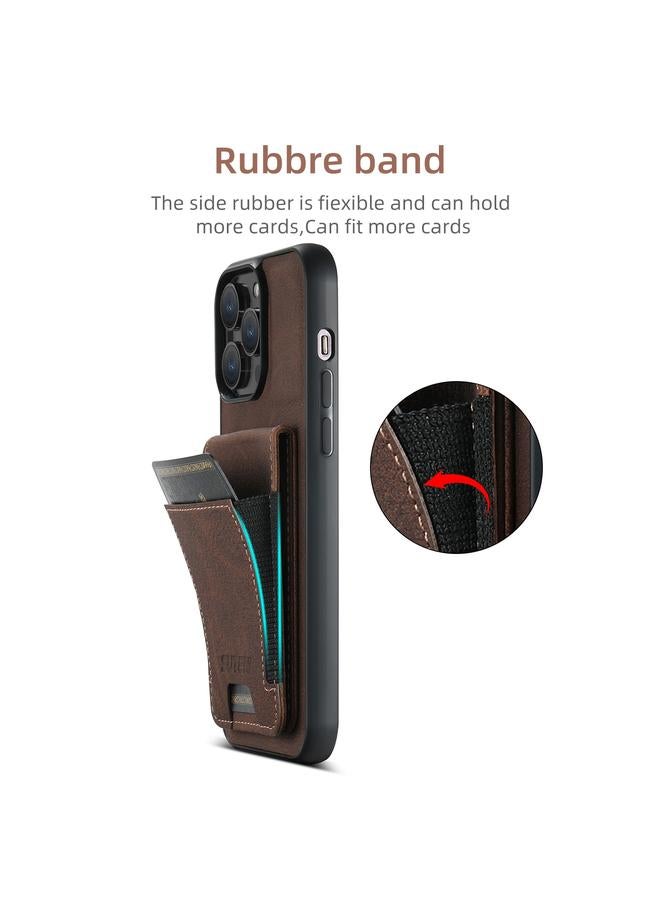 Suteni Case For iPhone 16 Plus H03 Litchi Leather Card Bag Stand Back Phone Case - Image 4