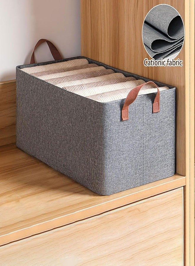 HOMENITY®- 1pc Clothes Organiser for Wardrobe 26 Liter Large Storage Box for Clothes Foldable Steel Frame Wardrobe Organizer Cloth Box with Zipper with Clear Window and Handle organizer - Image 5