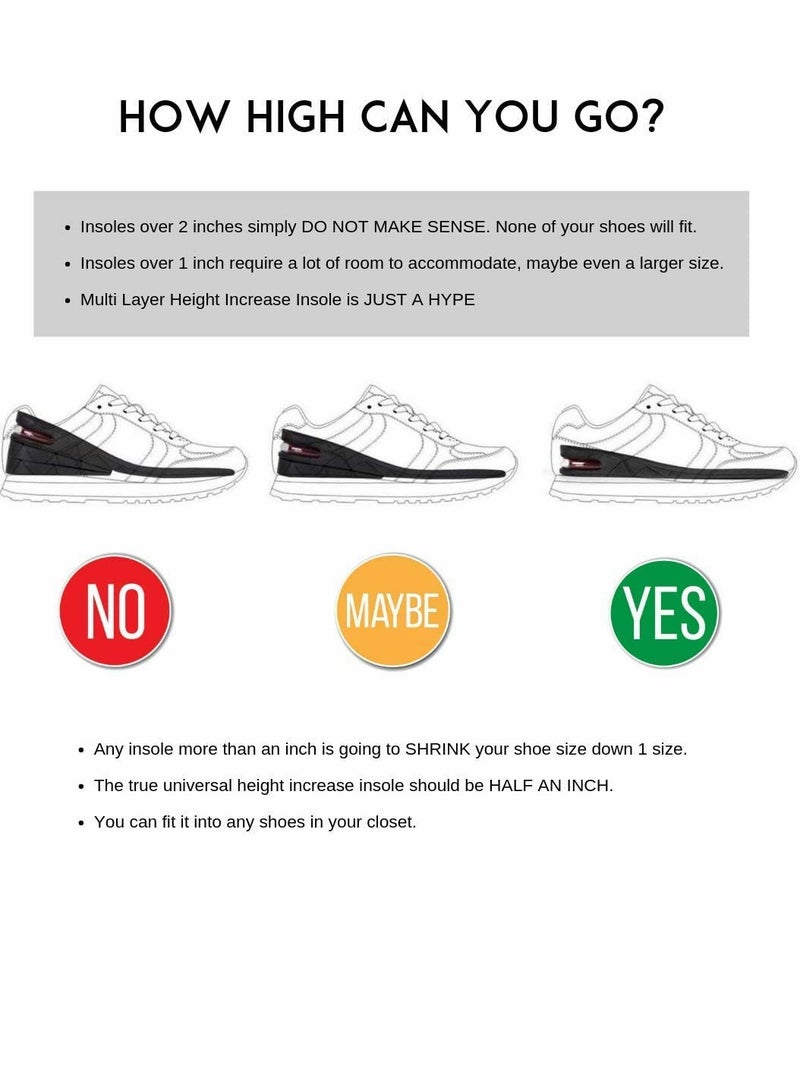 Comfortable Memory Foam Insoles for Plantar Fasciitis Relief, Height Increase, Shock Absorption, and Cushioning for All Sizes - Image 3