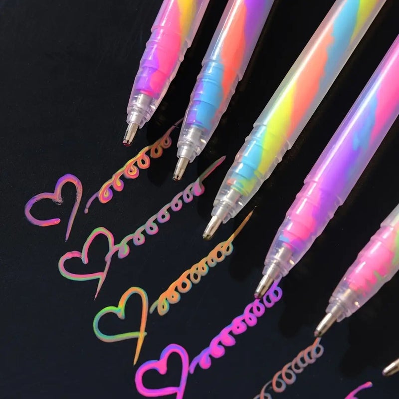 24 Random Mixed Neon Glitter Pink Fountain Pens For Journaling Crafts - Image 2