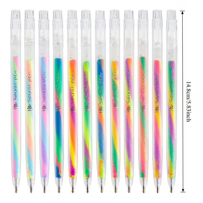 24 Random Mixed Neon Glitter Pink Fountain Pens For Journaling Crafts - Image 3
