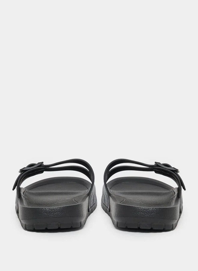 Styli Styli Double Strap Buckle Detail Printed Sandals