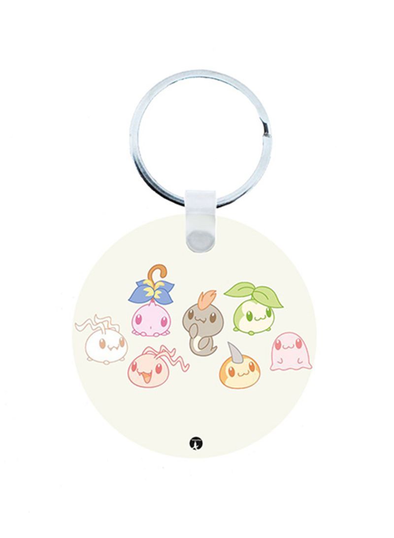 RKN Digimon Anime Wooden Keychain