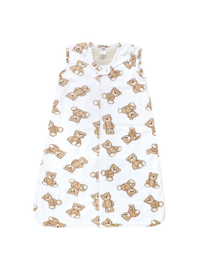 Hudson Baby Unisex Baby Plush Faux Fur Sleeping Bag, Wearable Blanket, Teddy Bears, 12-18 Months - Image 1