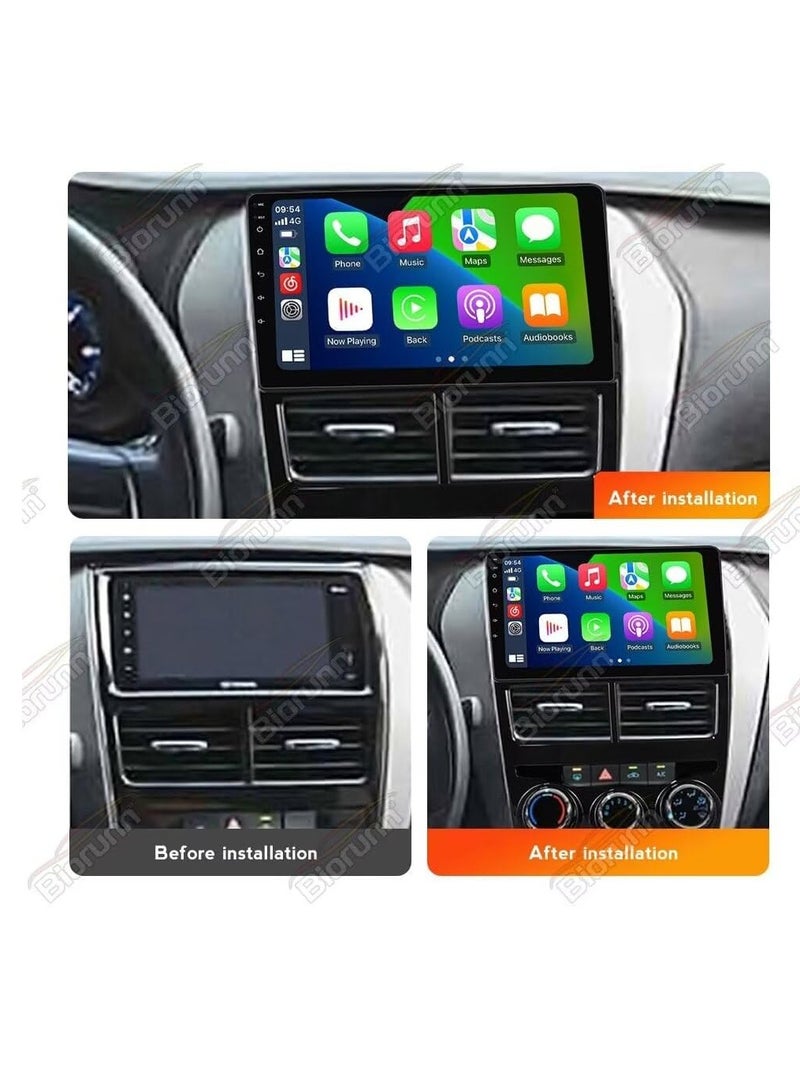 راديو ستيريو للسيارة يعمل بنظام أندرويد 13 لسيارة تويوتا يارس فيوس 2018-2020، يدوي، تيار متردد، Biorunn 9 بوصة ثماني النواة، نظام تحديد المواقع العالمي (GPS) ملاحة لاسلكي سلكي، تشغيل السيارة، أندرويد أوتو، IPS FM AM RDS DSP، ذاكرة وصول عشوائي 4 جيجابايت وذاكرة قراءة فقط 64 جيجابايت - Image 2