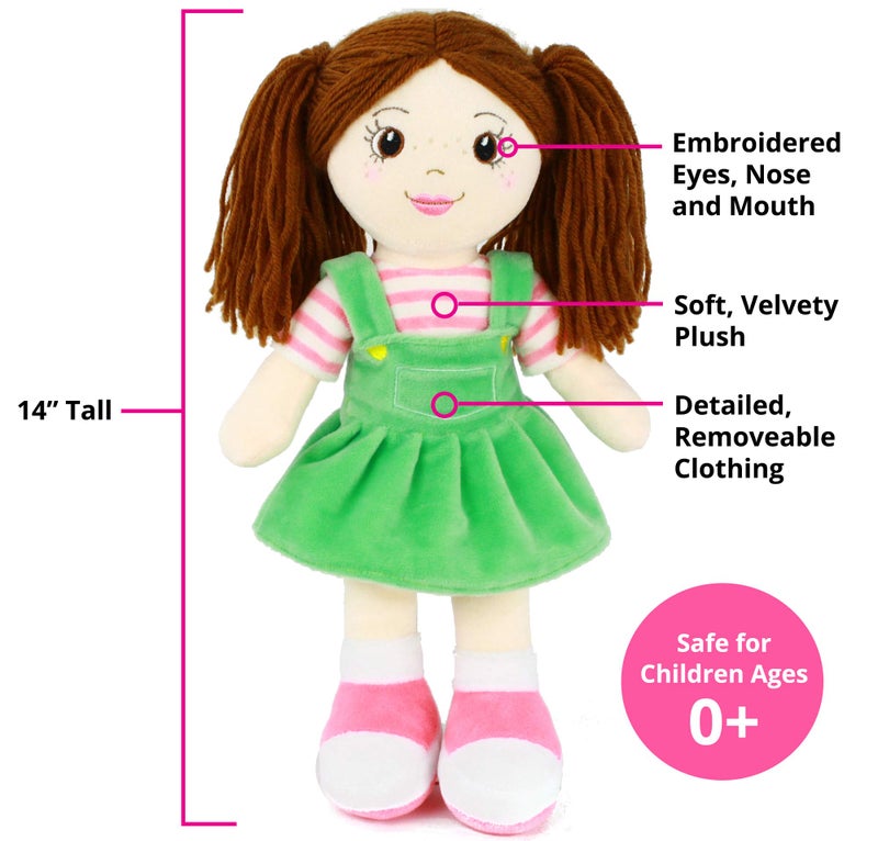 Playtime by Eimmie 14" Soft Baby Doll for Boys (Ollie) - Plush Rag Doll for Toddlers & Infants, Washable Stuffed Toy with Sensory Fabric Body - Great for Baby Showers, Birthdays & Special Occasions - Image 5