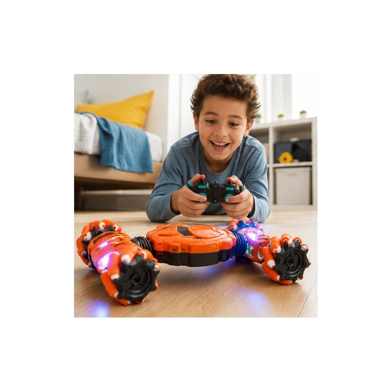 Road Commander: Crazy Car Remote Control Rechargeable Crazy Jumping Car, Dancing Car with Music, with Lights Rechargeable Kids Stunt Car, Gift for Young Players Boys Girls, 3-8 Years Old - Image 3