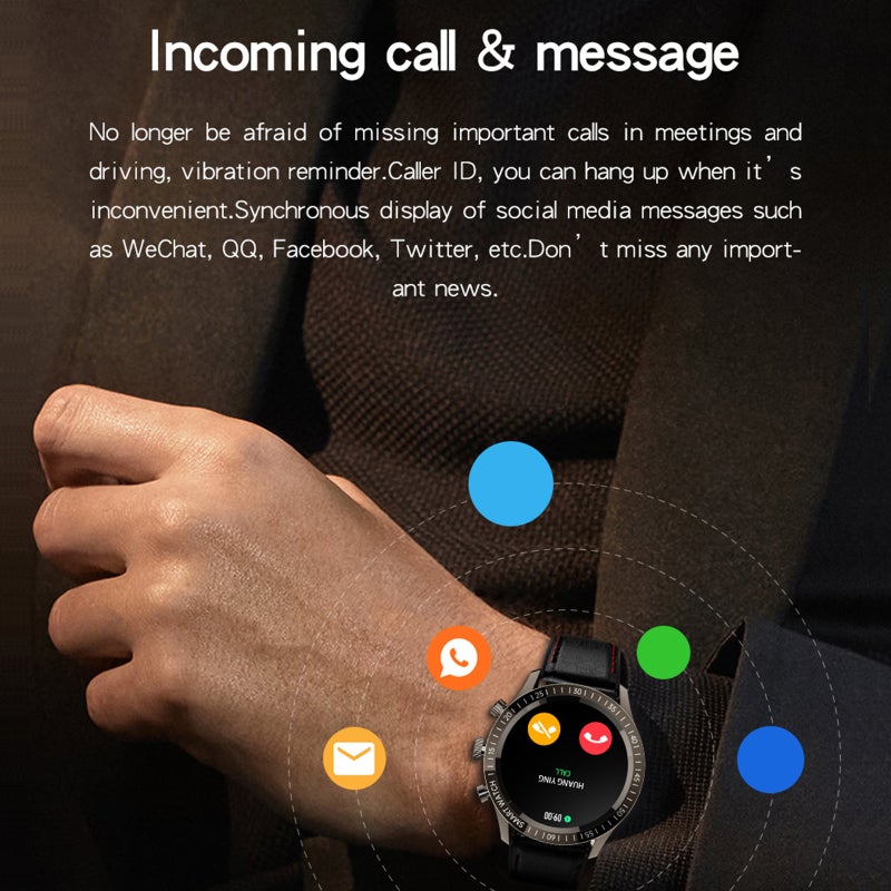 SENBONO Smart Bracelet 1.32" Full Touch Screen Silicone Strap - Zinc Alloy Body Health Monitor with Heart Rate Blood Pressure Blood Oxygen Sleep Tracking for Fitness Activity - Image 2