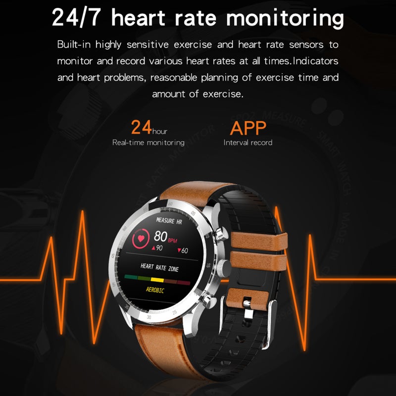 SENBONO Smart Bracelet 1.32" Full Touch Screen Silicone Strap - Zinc Alloy Body Health Monitor with Heart Rate Blood Pressure Blood Oxygen Sleep Tracking for Fitness Activity - Image 5