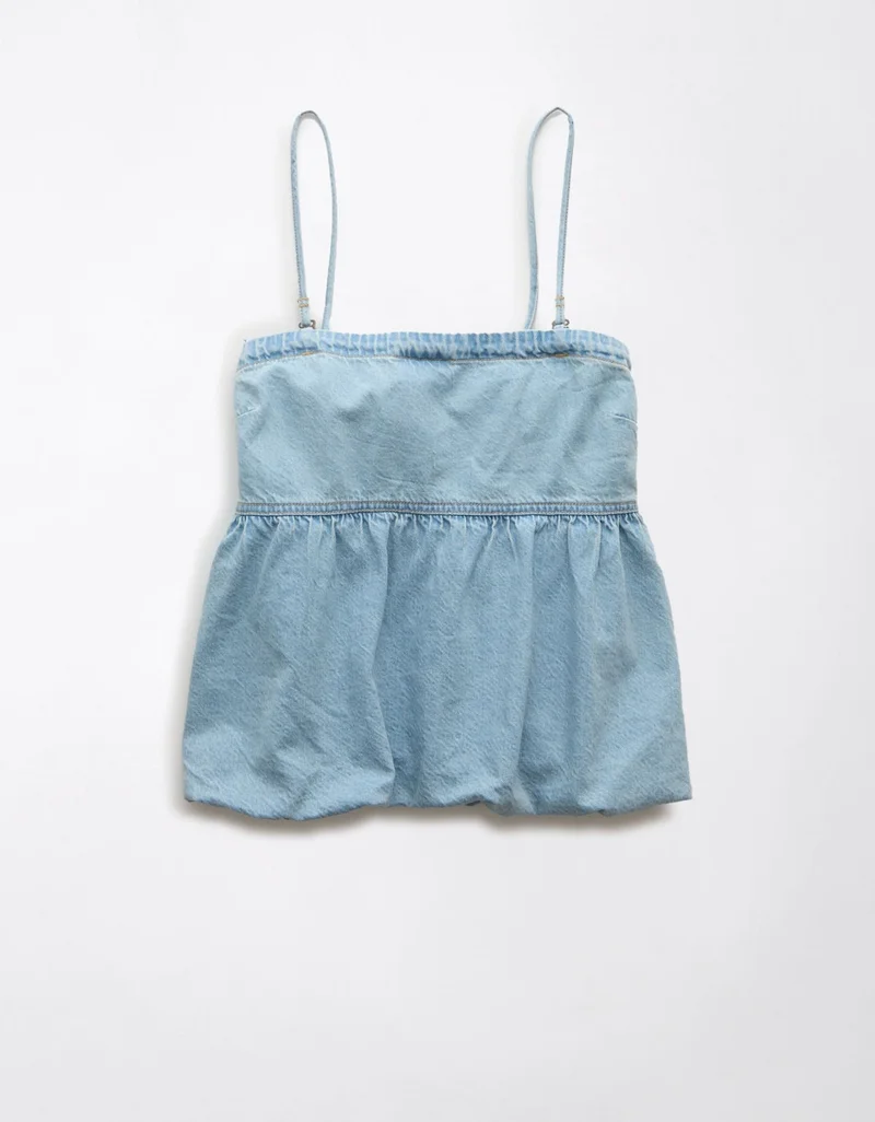 American Eagle  AE Denim Bubble Tube Top for Women | Best Price UAE