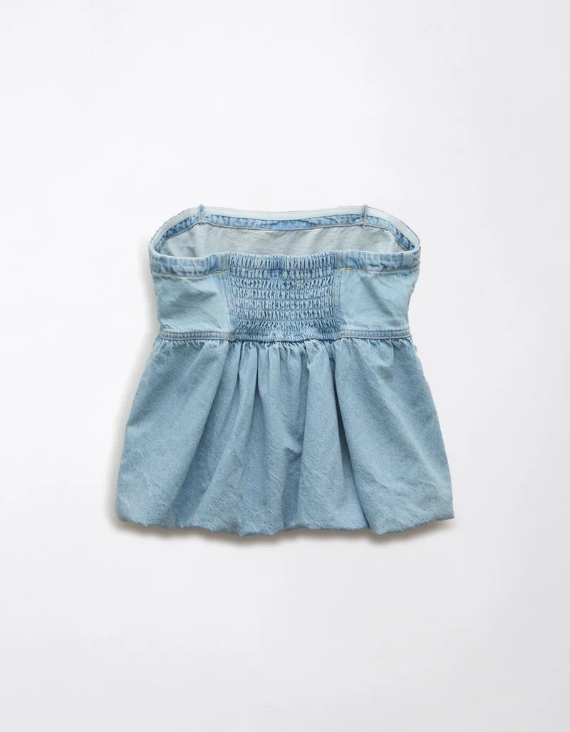 American Eagle  AE Denim Bubble Tube Top for Women | Best Price UAE