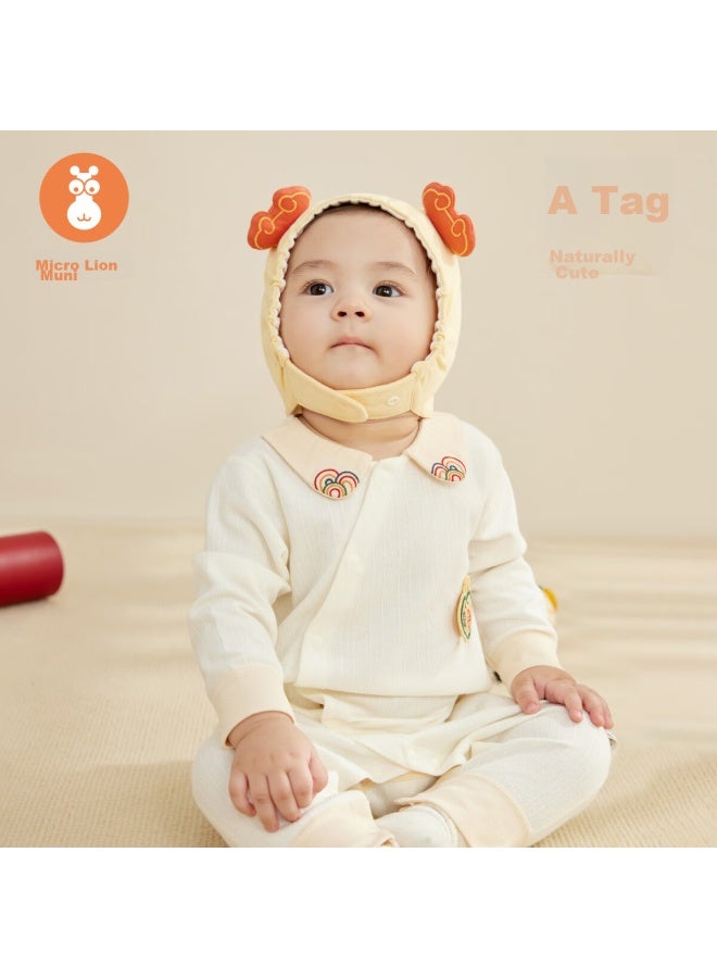 wismorni Weishimuni Baby Clothes For Boys And Girls, Spring And Autumn Pure Cotton, New Year's Outfit, Full Moon Outfit, Onesie, Autumn Sleepwear  - Image 1