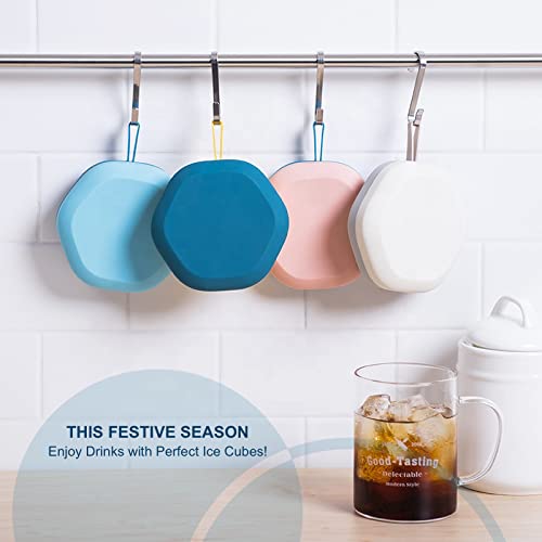 HOOPOES Flexible Silicone 12 Cavity Ice Cube Tray for Freezer with Lid with Easy Release Flexible Silicone Bottom, Soft Small Ice Cube Tray, Fridge Whiskey Bar Cocktail Soft Drinks (Multicolor) (1) - Image 2
