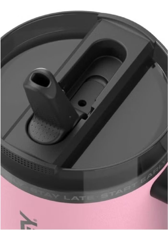 Stanley Messi x Stanley 40oz Quencher ProTour Flip Straw Tumbler – Stainless Steel Vacuum Insulated Travel Mug, BPA-Free, Car Cup Holder Compatible, Eco-Friendly, Ideal for Gym, Messi GOAT (Pink)  - Image 4