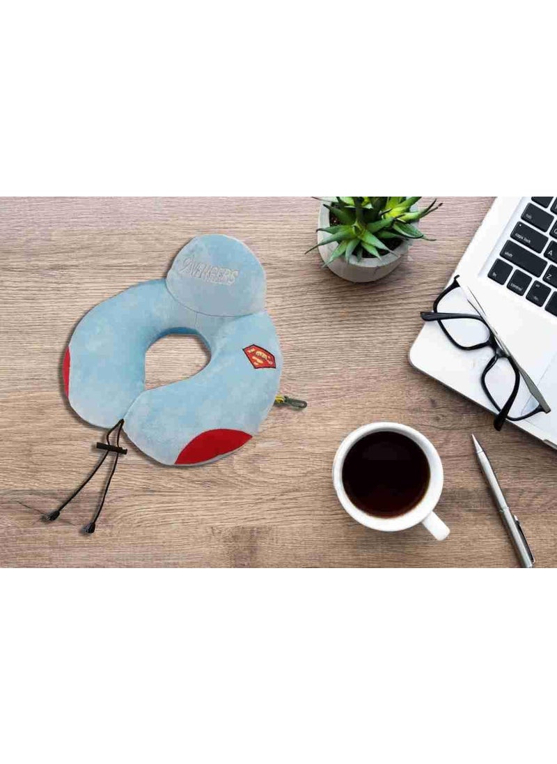 DAGDIYA DAGDIYA Super Heros U Shape Pillow Neck Pillow Cervical PillowNeck Support Office Nap Travel Drive U Shaped Pillow for Travel in Flight car Train Airplane for Sleeping Blue  - Image 4