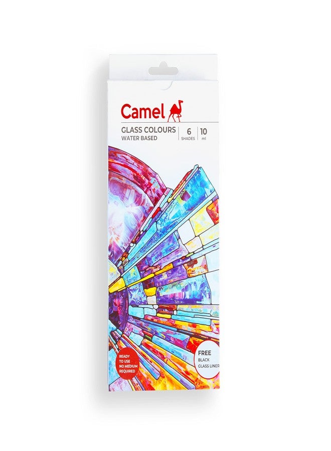 Camel Water Based Glass Color - 10ml Each, 6 Shades - Image 1