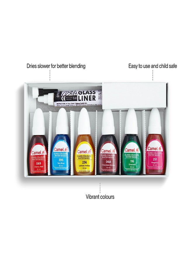 Camel Water Based Glass Color - 10ml Each, 6 Shades - Image 4