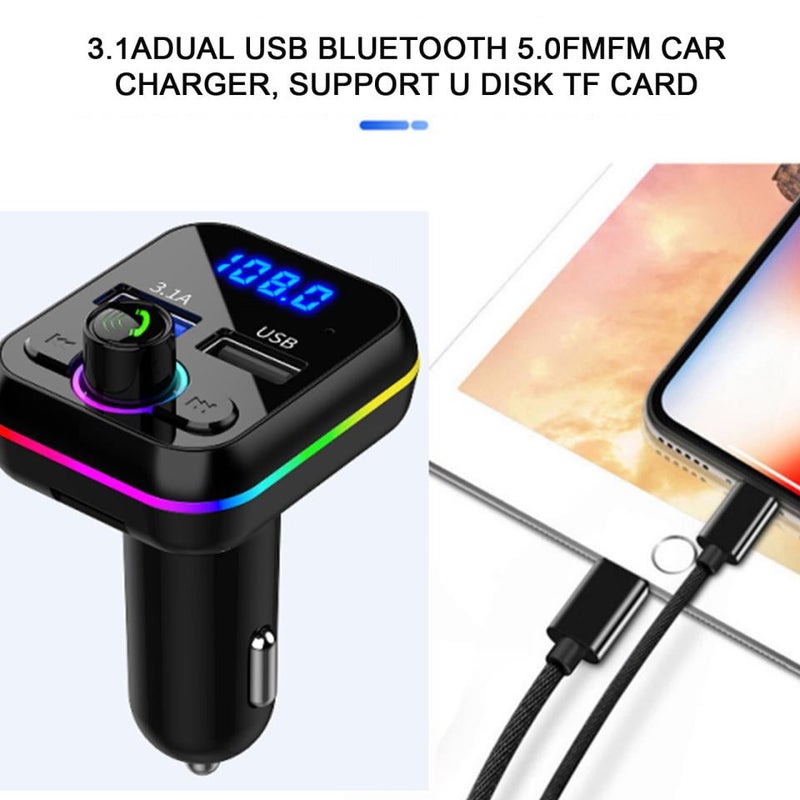 M34 Car Mp3 FM Car Bluetooth Transmitter, Bluetooth, Car Charger - Image 4
