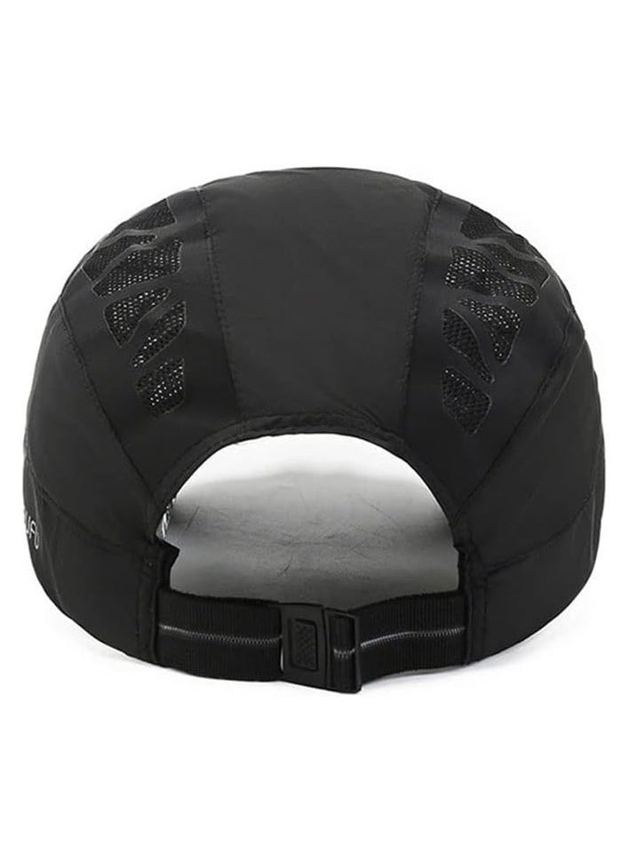 BreeJooy - Men mesh cap baseball cap running hat quick drying hats unisex breathable sport solid color snapback hat - Image 1